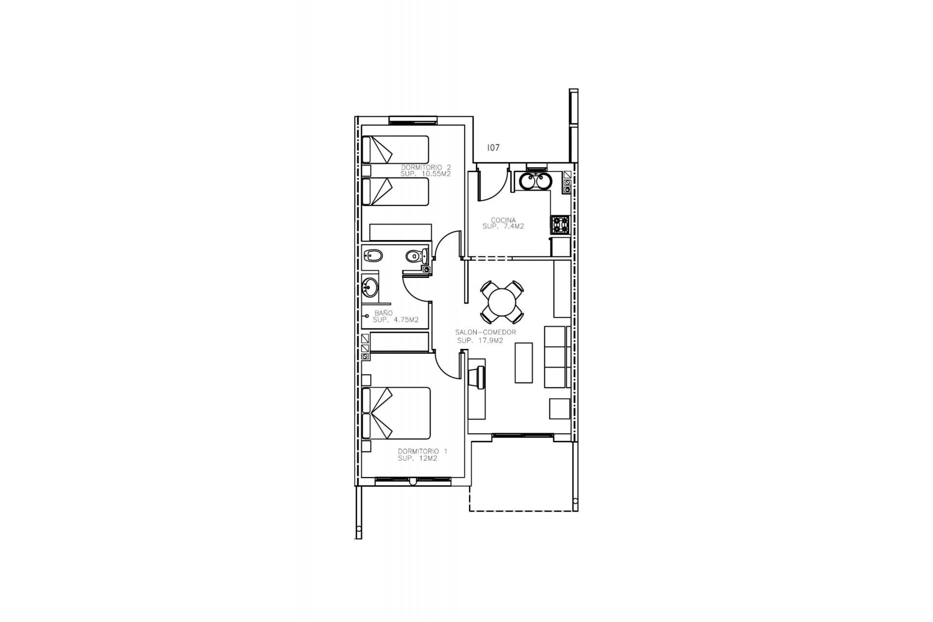 New Build - Apartment / flat -
Águilas - Collados