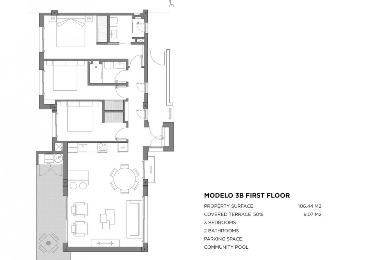 Nieuwbouw  - Appartement -
Los Alcázares - Parque Diana